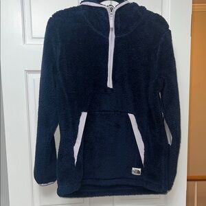 The North Face Women's Navy and White Fleece Jacket